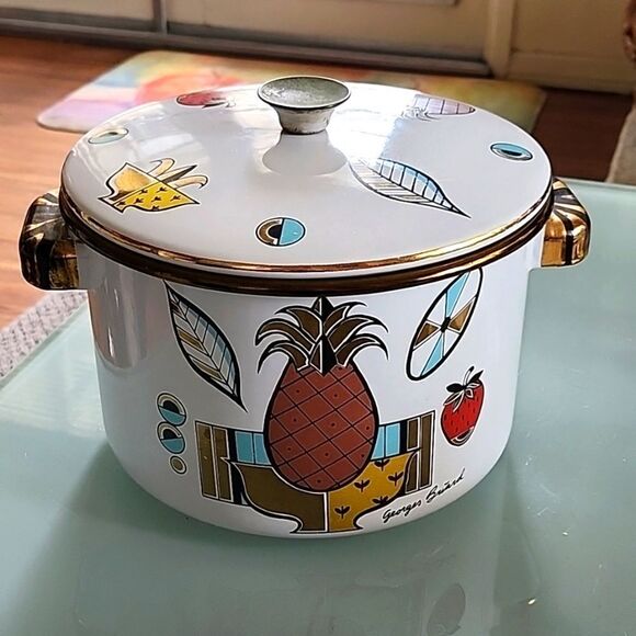 Georges Briard Ambrosia Pattern Porcelainite Enameled Pot - Picture 1 of 10